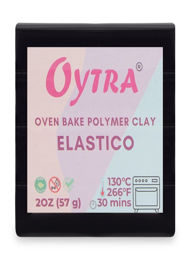 Oytra 57g Polymer Oven Bake Clay for Jewelry Making Elastico Series (Black) - Image 1